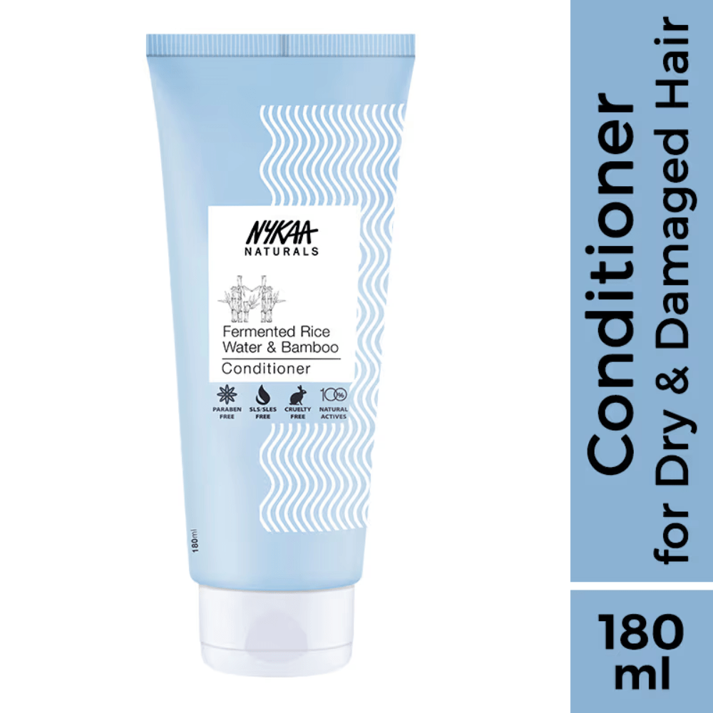 Nykaa Naturals Anti-Frizz Sulphate-Free Conditioner With Fermented Rice Water & Bamboo (180ml)